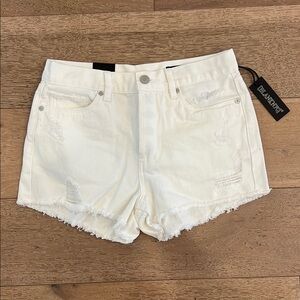 Blank NYC Women's White Distressed Shorts